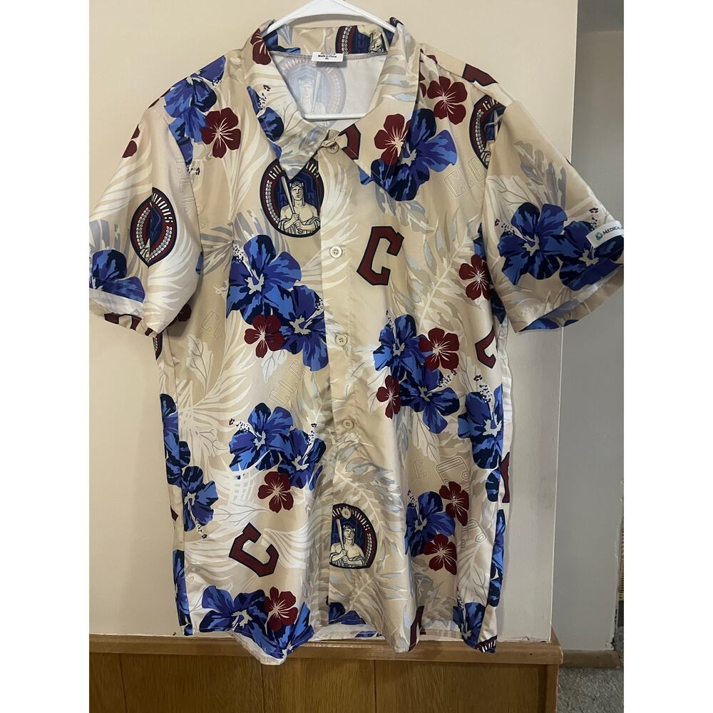 Hawaiian Cleveland Guardians Button Down Shirt